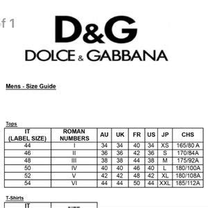 dolce gabbana womens size chart|dolce and gabbana size guide.